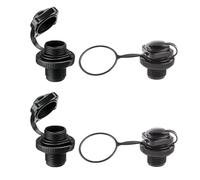 4 Pcs Inflatable Boat Air Valve, Boston Spiral Air Plugs Quick Inflate & Deflate Screw Nozzle Cap Anti-leakage Bungs Replacement for Kayak, Dinghy, Airbeds, Hot Tub, Raft, Pool Boat