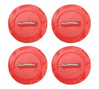 4 Pcs Inflatable Boat D - Ring Pad Patch, PVC Marine D - Ring with Stainless Steel Buckle, Durable Kayak D - Ring for Tethering Gear on Rafts Dinghies Canoes (Red)