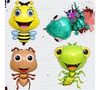 4 Pcs Insect Balloons Animal Cute Bee Gecko Snail Mantis Insect Balloon for Wildlife Animals Garden Theme Birthday Party Decorations Supplies Baby Shower Birthday Party Decorations…