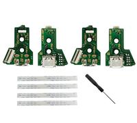 4 PCS Interface Board JDS-055 and 12 Pin Ribbon Cable Compatible with PS4 Pro/PS4 Slim Wireless Controller Replacement Charging Port…