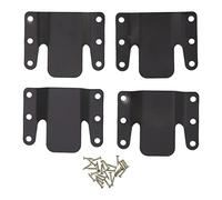 4 Pcs Interlocking Corner Sofa Connectors Metal Clip Flush Mount Bracket Heavy Duty Interlocking Brackets with Screws for Headboard Wall Mount Hardware