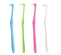 4 PCS Interspace Toothbrush Set - Soft Single Tufted Toothbrushes with Protective Covers for Orthodontic Braces, Slim Interdental Brushes for Detail Cleaning, Tooth Gap Brush, Orthodontic Toothbrush
