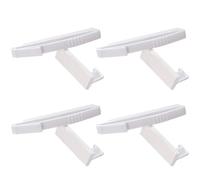 4 Pcs Invisible Drawer Locks, No Drilling Needed Child Safety Lock, Baby Proofing Hidden Latches with Strong Adhesive Childproof Cupboard Lock for Cupboard Cabinet and Other Furniture (White)