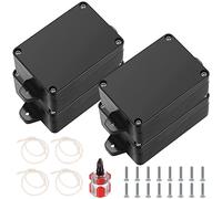 4 Pcs IP65 Waterproof Electronics Project Boxes, Electrical Project Boxes Enclosure Case, Outdoor Cable Connection Junction Box with Fixed Ear, Junction Project Box, with Screwdriver - Black