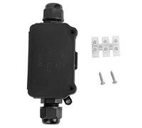 4 Pcs IP66 Waterproof Junction Box, 2-Way Outdoor Electrical Cable Wire Connectors, Black Extension Cable Connectors Junction Boxes, for Indoor And Outdoor Electrical