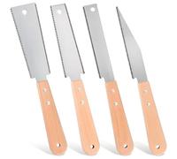 4 PCS Japanese Pull Saw for Woodworking, Double Edge and Flush Cut Hand Saws, Fine Tooth Woodworking Tools for DIY, Furniture Making and Carpentry Projects, Complete Small Hand Saw Kit
