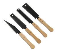 4 PCS Japanese Pull Saw Set, Double Edge Flush Cut Japanese Hand Saw, Small Fine Tooth Woodworking Tools, Sharp Flat Blade Wooden Handle, for DIY Carpentry Furniture Making Wood Cutting