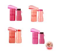 4 Pcs Jelly Blush Stick, Long Lasting 3 in 1 Milk Jelly Blush Stick for Cheeks Lips Eyes, Multipurpose and Blendable Jelly Blush