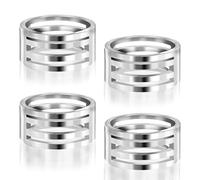 4 PCS Jump Ring Opener, Finger Tool 2cm Diameter Circle Jumpping Rings Tools Jump Ring Opening Closing Tool Opening Closing Rings Tools Stainless Steel for Jewelry Makers Craft Supplies (Silver)
