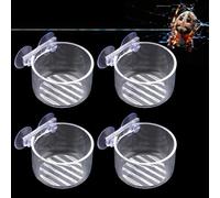 4 Pcs Jumping Spider Feeding Dish Water Bowl with Suction Cup for Jumping Spider Tarantula Millipede Small Reptiles