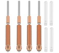 4 Pcs K2 Plus/ K2 Nozzles 0.4mm 3D Printer Copper Alloy and Hardened Steel Nozzle Accessory Replacement for 3D Printer