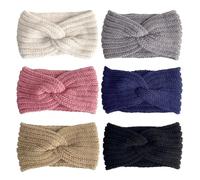 4 Pcs Kids Headbands, Kids Elastic Headbands, Winter Knitted Headbands, Striped Warm Headbands, Non-Slip Headbands, Versatile Women'S Headbands