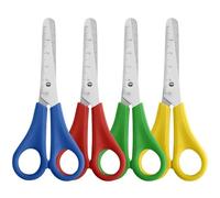 4 PCS Kids Scissors, Children Blunt Tip Safety Scissors with cm-Scale, Plastic Handle Children Scissor, Safety Scissor for Kids for Scrapbooking, Art DIY, Craft, Teaching Stationery