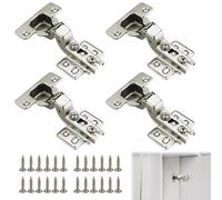 4 Pcs Kitchen Cabinet Hinges,Cabinet Hinges,Kitchen Cupboard Hinge s, for Kitche n Bathroom Bedroom Dining Room