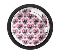 4 PCS Kitchen Cabinet Knobs, Zebra Couple Drawer Knobs Dresser Handles
