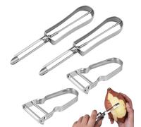 4 Pcs Kitchen Peelers for Easy Peeling, Veg Peeler, Safe Swivel Cutters, Swivel Potato and Fruit Vegetable for Home Cooks and Meal Prep,and for Fruit Carrot Eggplant Cucumber