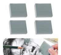 4 Pcs Kneaded Erasers, Putty Rubbers Erasers Gray Artist Kneaded Soft Durable Sketch Putty Rubber for Erasing Blurring Highlighting for Artists Drawing Sketches Kids School Office