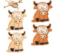 4 PCS Knitting Needle Stoppers, Premium Knitting Accessories UK, Ox Shape Secure Stitch Holders, 9mm Knitting Needles UK Compatible Needle Stoppers