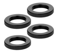4 Pcs Knurled Microphone Stand Nut Mic Thread Screw Adapter Double Lock Nut 5/8"-27 Aluminum Jam Nuts for Microphone Selfie Sticks Tripod Screws