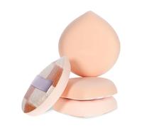 4 Pcs Korean Makeup Sponge Puff for Foundation Concealer and Powder Teardrop Setting Powder Puff Makeup Cushion Puff Foundation Sponge Blender Sponge for Liquid, Cream, and Powder (Large Size) - C