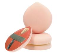 4 Pcs Korean Makeup Sponge Puff for Foundation Concealer and Powder Teardrop Setting Powder Puff Makeup Cushion Puff Foundation Sponge Blender Sponge for Liquid, Cream, and Powder (Large Size) - D