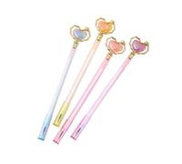 4 PCs-Korean Version of Love Beads Gel Pen Cute Modeling Student Stationery-Carbon Black