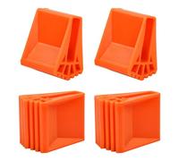 4 Pcs Ladder Feet Covers, Rubber Feet for Step Ladder, Ladder Feet Caps Replacement, Non-Slip Ladder Feet for Extension Ladder, Foot Pads Folding Ladder Accessory, Big Foot Ladder Mat (Orange)