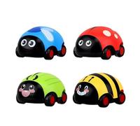 4 Pcs Ladybug Shaped Vehicle For Cognitive Pull Back Car Fun For Parent Interaction For Play And Decor Random Color