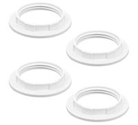 4 PCS Lamp Shade Ring, White Lamp Shade Adapter Ring for E26/E27 Sockets, Standard Base Lamps Holder Replacement Parts (OD 58mm/ID 38mm)