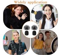 4 Pcs Lapel Foam Microphone Windscreen & Furry Cover Set, High-Density