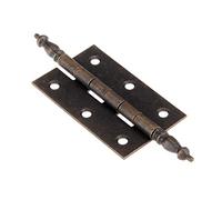 4 Pcs Large Bronze Hinge Vintage Brass Folding Butt Hinges with Screws for Doors Windows Furniture Cabinet Cupboard Wardrobe Wooden Boxes Case Chest Big Size (Length:4-3/4", Width:1-3/4") (Large Size)
