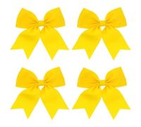 4 Pcs Large Cheer Bow Hair Clips Grosgrain Ribbon Hair Bows Elegant Bowknot Hair Clips Cute Hair Barrettes Cheerleader Hair Accessories for Women Girls Yellow