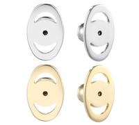 4 pcs Large Earring Support Backings Replacements, Earring Lifter Backs for Droopy Ears, Secure Locking Earrings Support Backings for Heavy Earrings Backs for Studs