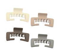 4 Pcs Large Hair Claw Clips for Baseball Hats, Non-Slip Tortoise Shell Strong Hold, Trucker Cap Clips for Women, Thick & Thin (Frosted 4-piece pack,style C)