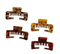 4 Pcs Large Hair Claw Clips for Baseball Hats, Non-Slip Tortoise Shell Strong Hold, Trucker Cap Clips for Women, Thick & Thin (Leopard print 4-piece set)