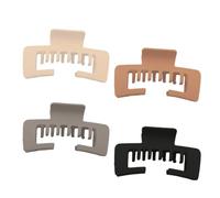 4 Pcs Large Hair Claw Clips for Baseball Hats, Non-Slip Tortoise Shell Strong Hold, Trucker Cap Clips for Women, Thick & Thin (Frosted 4-piece pack,style A)