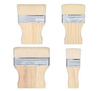 4 Pcs Large Paint Brush, Woolen Wide Painting Brushes with Wooden Handle 2/3/4/5 Inch Stain Large Brush for Painting Walls Interior Exterior Home Improvement