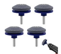 4 Pcs Lawnmower Blade Sharpener Heavy Duty Lawn Mower Blade Garden Tool Axe Sharpener Grinder Wheel Stone Rotary for Multiple Shear Blades Edgers Tool Most Power Drill Hand Drill