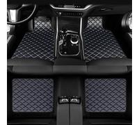 4 PCS Leather Car Floor Mats for BMW M2 2016-2022 - All Weather Waterproof Mud Protection for Front Rear Rows Non-Slip Auto Carpet,Black-Blue