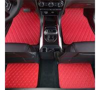 4 Pcs Leather Car Floor Mats For Toyota Yaris Cross/Hybrid 2020-2025, Custom All Weather Front Rear Row Carpet Foot Pads Liners Full Set Waterproof Protection Accessories,F/Red