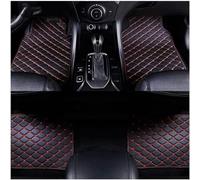 4 Pcs Leather Car Floor Mats For Toyota Yaris Cross/Hybrid 2020-2025, Custom All Weather Front Rear Row Carpet Foot Pads Liners Full Set Waterproof Protection Accessories,C/Black-red