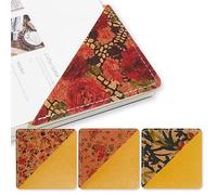 4 Pcs Leather Corner Page Bookmarks - Ideal Birthday Gift for Reading Lovers, Vintage Flower Design Perfect for Women, Girls, Kids, Teachers & Students (4 Pcs)