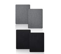 4 PCS Leather Repair Patch, 20.3x27.9cm Linen Leather Repair Kit, Self Adhesive Leathers Repair Patch, Car Seat Repair Kit Fabric, Leathers Patches for Sofas Tents Furniture (Black+Grey)