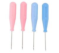 4 PCS Leather Scratch Awl Tool, Leather Hole Punch Tool, Incisive Sturdy Sewing Awls Tools with Plastic Handle for Craft Cloth Pouch Hole DIY Handmade Maker