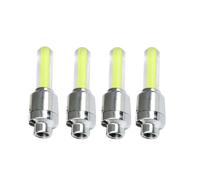 4 Pcs LED Bike Wheel Light for Bike Wheel, Yellow Stainless Steel | Easy to Install and Remove, Eye-catching Glow, Compatible with Bikes, for Casual and Vocational Riders
