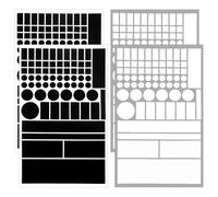 4 PCS LED Light Blocking Stickers Blackout Tape LED Light Block Covers Lights Dimming Sheets Stickers to Cover Lights on Electronics for Routers Covers (Cut-100% Blocking White and Black)