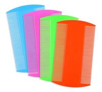 4 Pcs Lice Combs Double Sided Fine Tooth Comb Lice Comb For Dandruff Removal Thick Hair Tooth Head Nit Hair Combs For Adults Kids And Pet's Remove Head Lice Nits Fleas(4 Colors) (Light color)