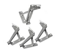 4 Pcs Lift Up Flap Top Hinge, 80 Degree Folding Spring Hinges, Sofa Bed Lifting Hinges, 6-8kg Load Capacity Heavy Duty Lift Up Hinge for Wardrobe, Cupboard, Cabinet, Door, Kitchen Furniture Industry