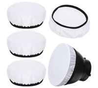 4 Pcs Light Diffuser, 7 Inch/18cm Diffuser Lamp Sock, Shade Sock Lampshade Reflector Lamp Softens The Lights Output for Studio Strobe Reflectors and Video Shooting