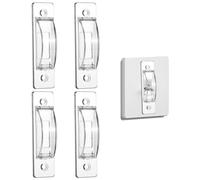 4 PCS Light Switch Cover Guard Child Proof Light Switch Guard Wall Switches Cover Toggle Switches Covers for Protects Your Lights from Being Accidentally Turned On or Off by Children and Adults